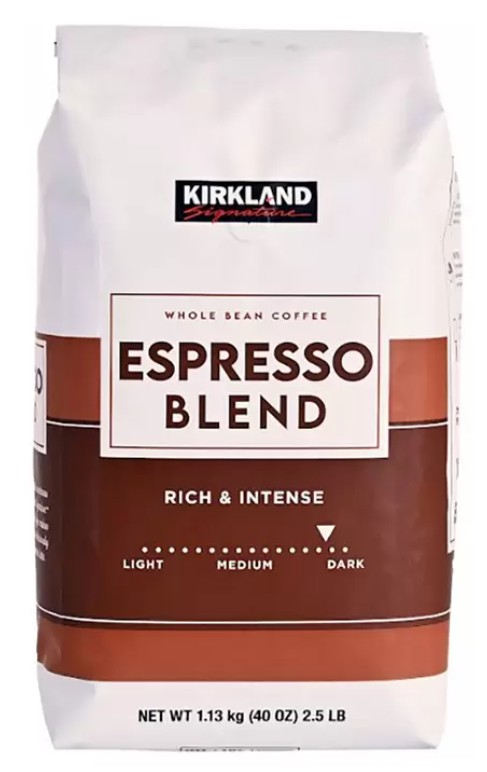 Kirkland Signature Whole Bean Coffee Espresso Blend, 1.13kg